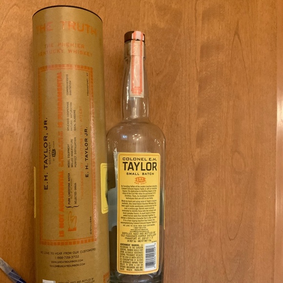 Buffalo Trace EH Taylor Small Batch Empty Bottle + Tube - Picture 3 of 4
